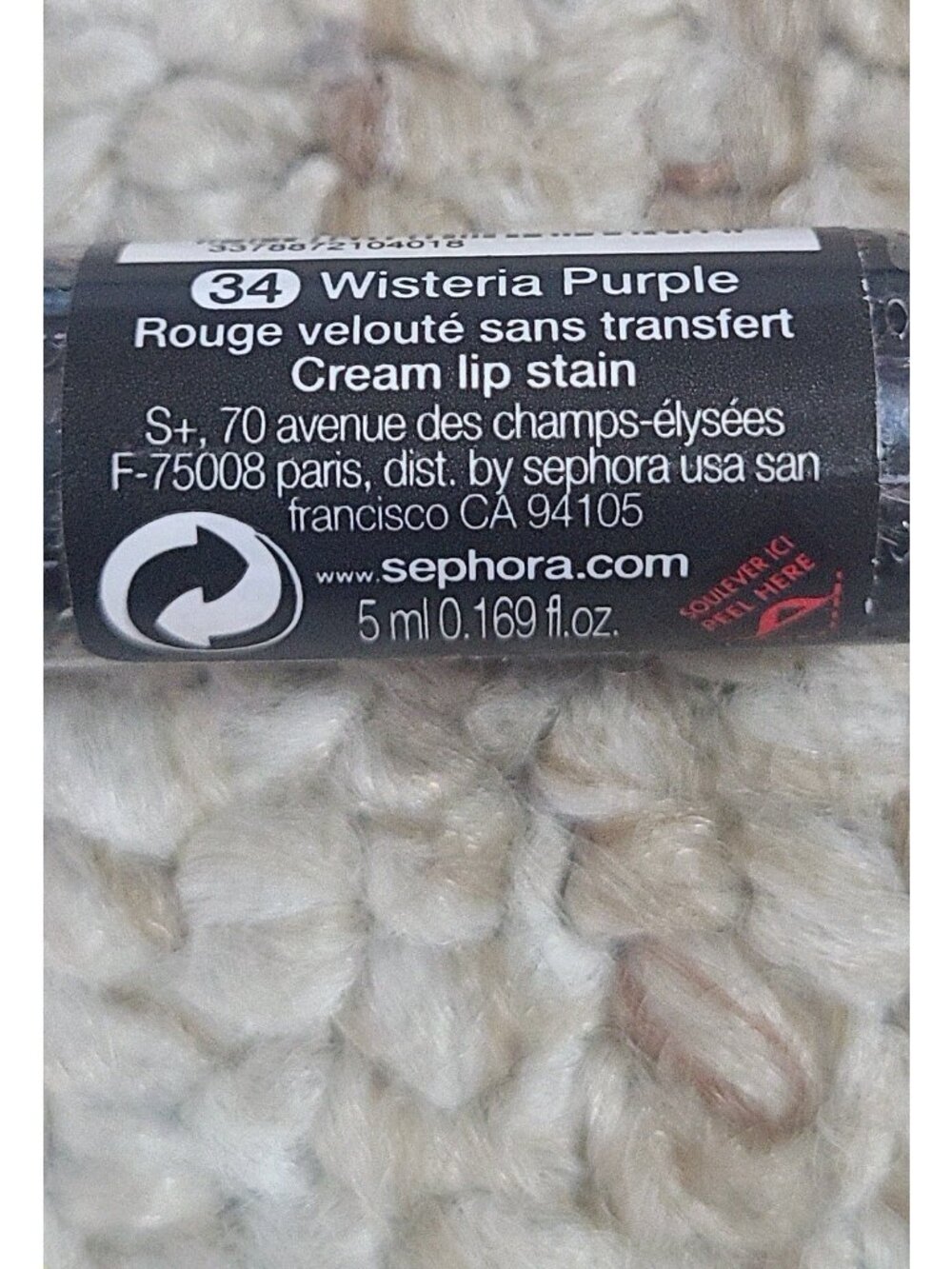 Sephora Cream Lip Stain Lipstick Wisteria Purple Discontinued Sealed - Picture 3 of 4